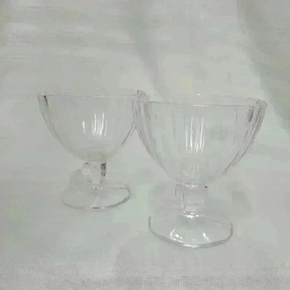 Pair-Fluted Pedestal Coupes/Bowls - Picture 2 of 4